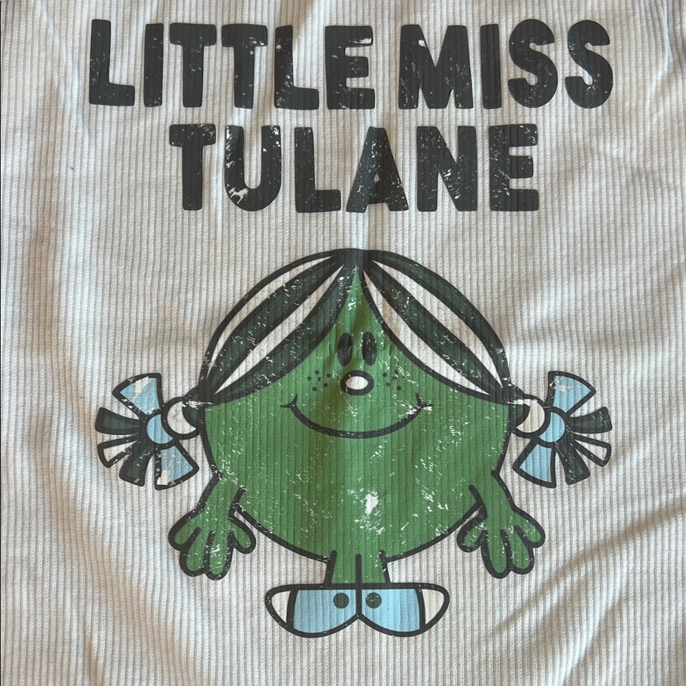 Little Miss Tulane White Tank Top - Picture 2 of 4